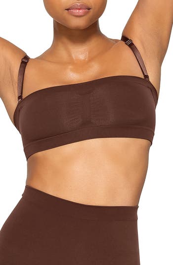 SKIMS SHEER SCULPT BANDEAU color SIENNA NWT Brown Size XL - $35 - From Cutie