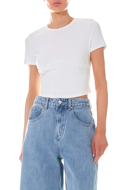 Crop Bustier T-Shirt in White