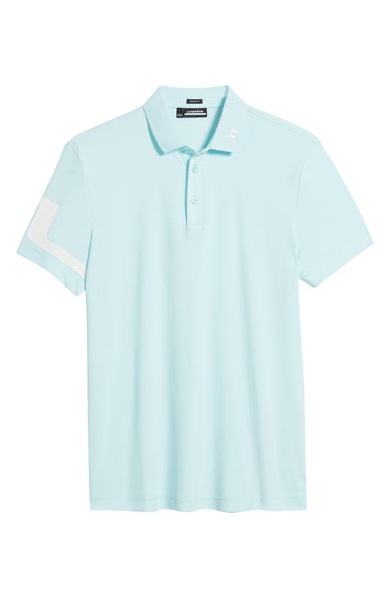 Shop J. Lindeberg Heath Regular Fit Solid Performance Golf Polo In Spa Retreat