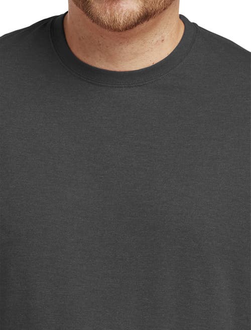 Harbor Bay By Dxl Moisture-wicking Long-sleeve T-shirt In Graniththr