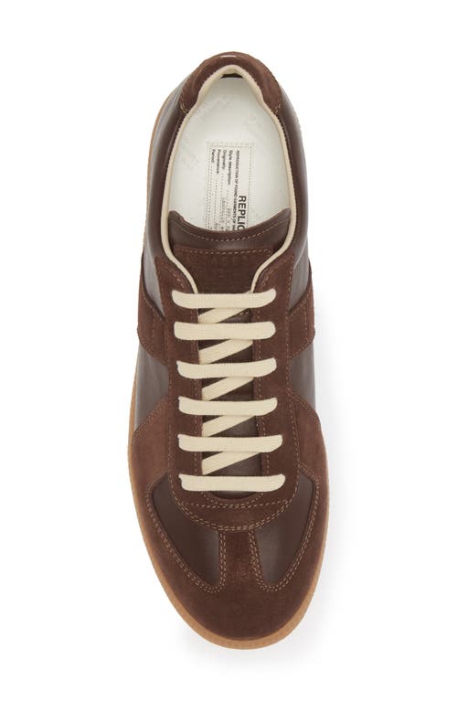 Shop Maison Margiela Replica Low Top Sneaker In Chic Brown
