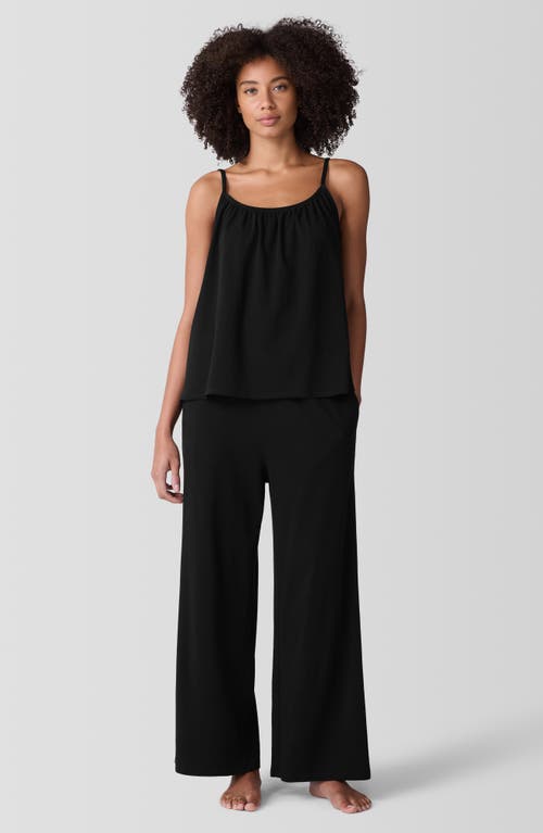 Shop Eileen Fisher Sleep Organic Cotton Camisole In Black