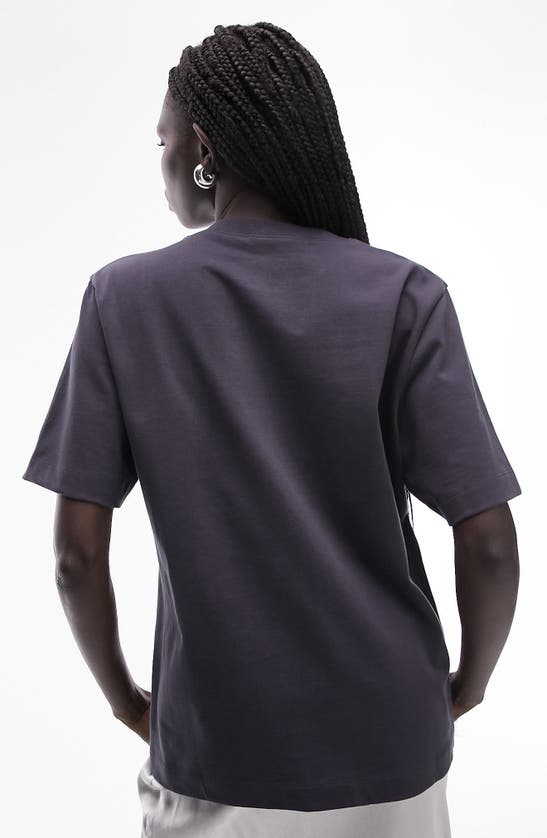 Shop Topshop Relaxed Fit T-shirt In Charcoal