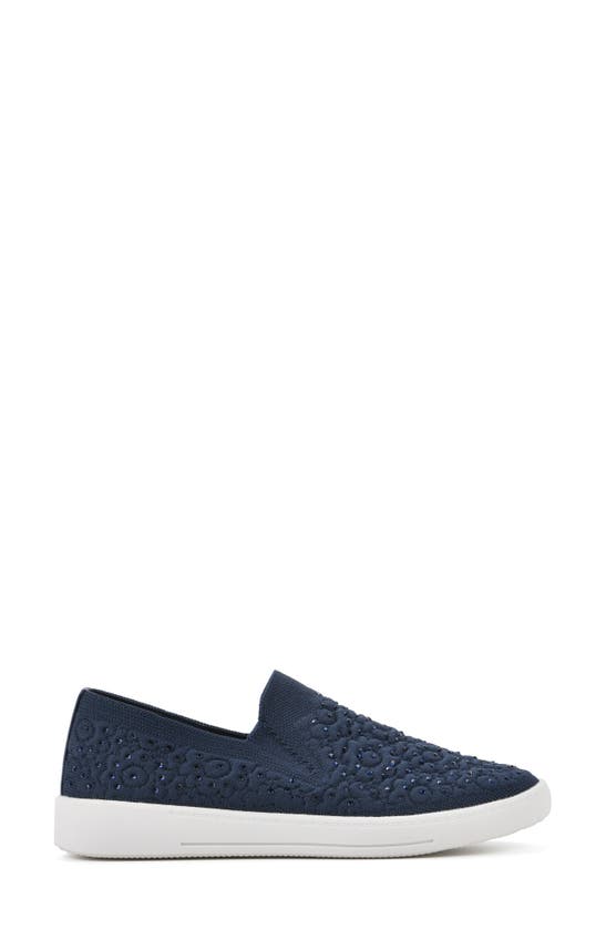 White Mountain Footwear Unit Knit Slip-on Sneaker In Navy/ Fabric ...