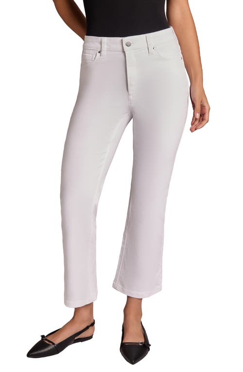 Shop Jones New York High Waist Crop Kick Flare Jeans In Soft White