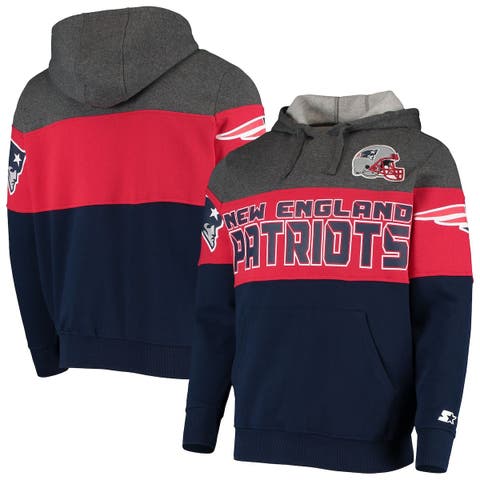 Men's New York Giants Starter Royal/Red Running Back Full-Zip Hoodie