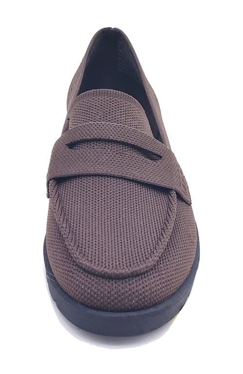 Reaction Kenneth Cole Feobe Knit Loafer In Chocolate Knit