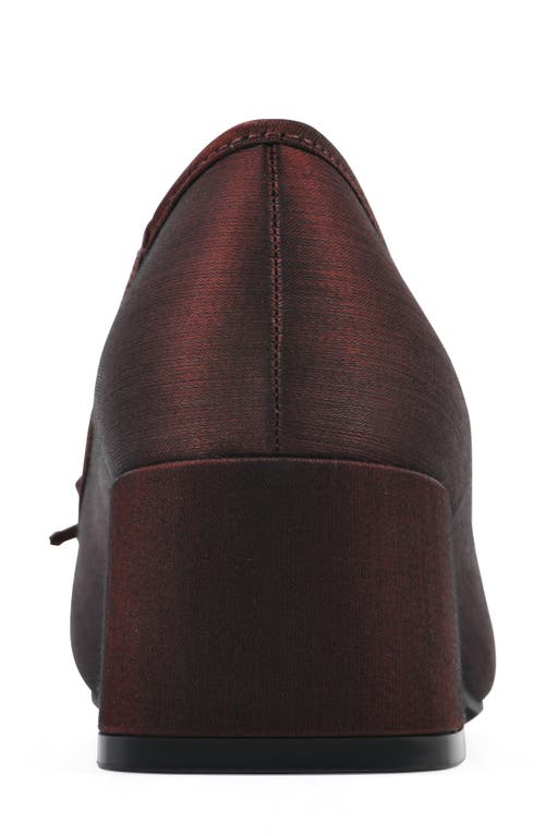 Cliffs By White Mountain Lately Round Toe Pump In Merlot Shimmer Fabric
