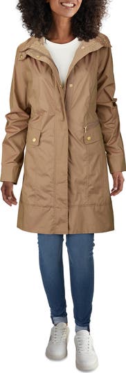 Back bow packable hooded 2025 raincoat