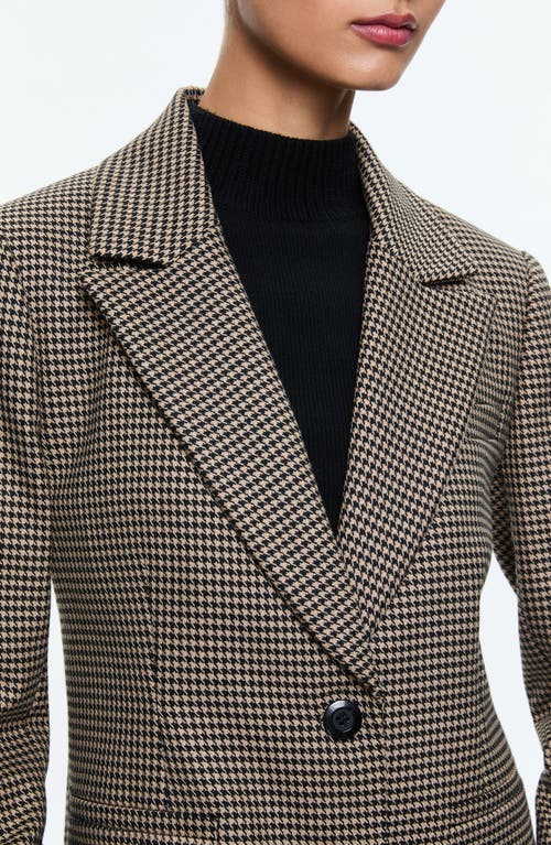 Shop Alice And Olivia Alice + Olivia Persol Houndstooth Check Blazer In Camel/black