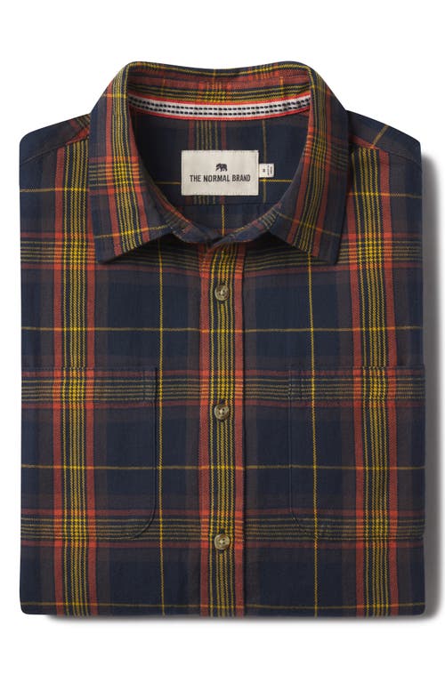 The Normal Brand Jackson Plaid Cotton Button-up Shirt In Pacific Plaid