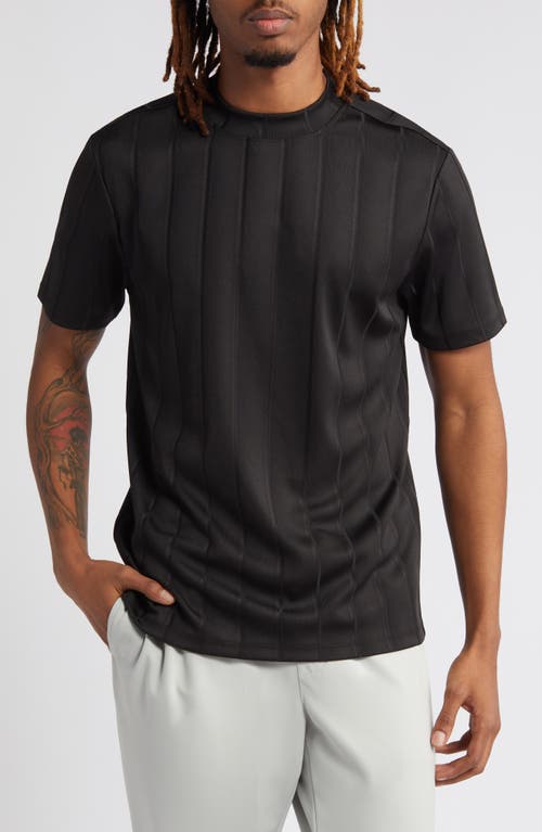 Texture Stripe T-Shirt in Black