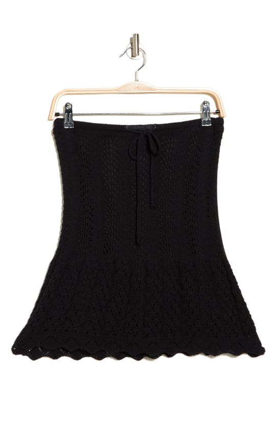 Shop Love By Design Sofia Pointelle Skirt In Black