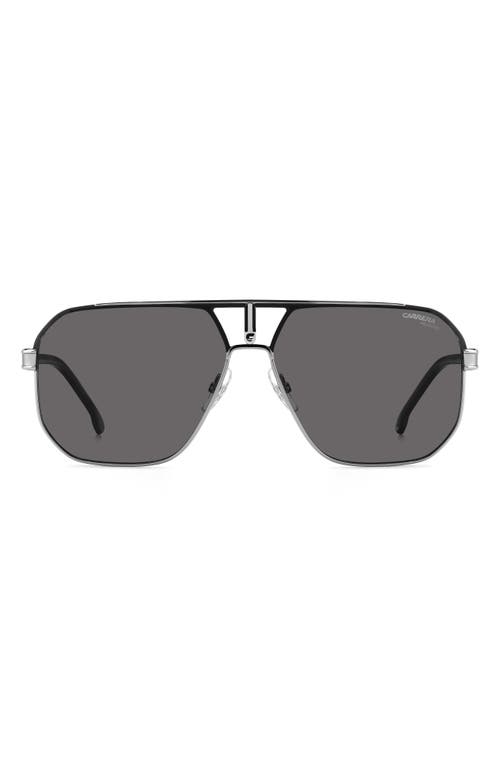 62mm Oversize Navigator Sunglasses in Black Dark Ruth/Gray Polar