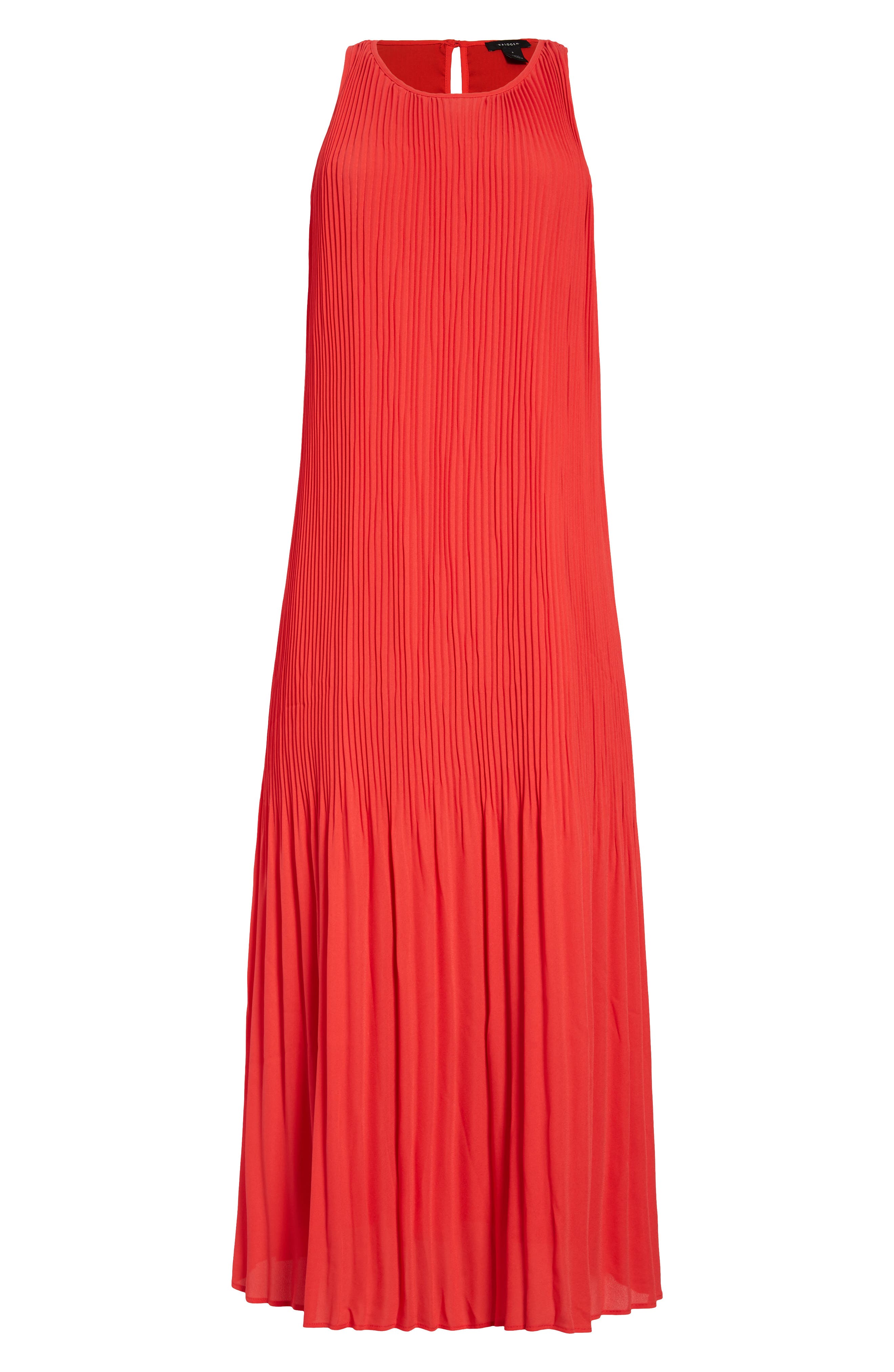 halogen sleeveless pleated dress