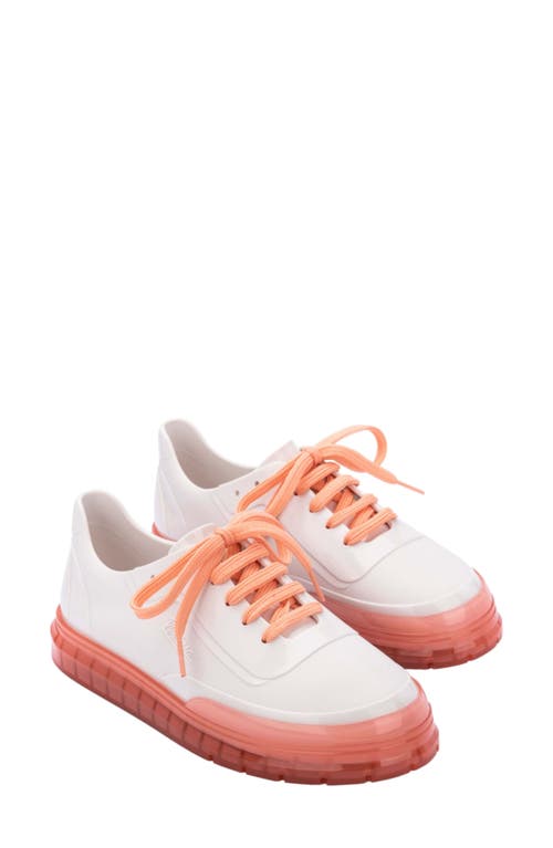 Melissa Classic Water Resistant Sneaker in White/Pink