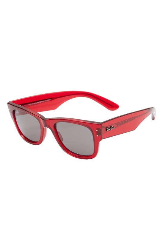 Ray Ban Mega Wayfarer 51mm Square Sunglasses In Transparent