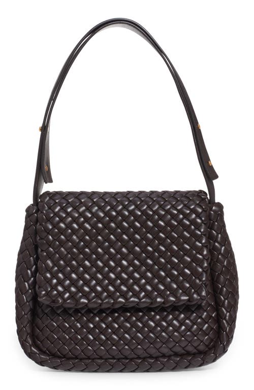 Bottega Veneta Cobble Padded Intrecciato Leather Shoulder Bag in Fondant-Gold at Nordstrom