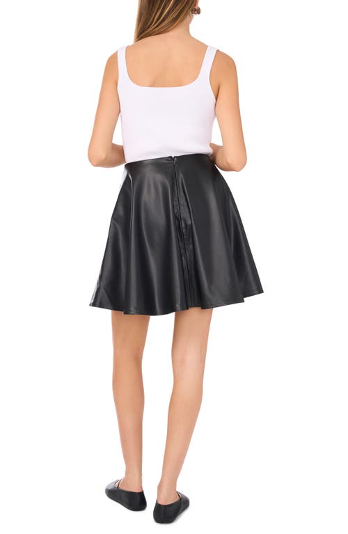 Shop 1.state Faux Leather Circle Miniskirt In Rich Black