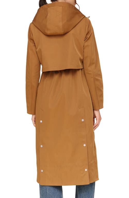 Shop Avec Les Filles Water Resistant Twill Hooded Longline Coat In Coco