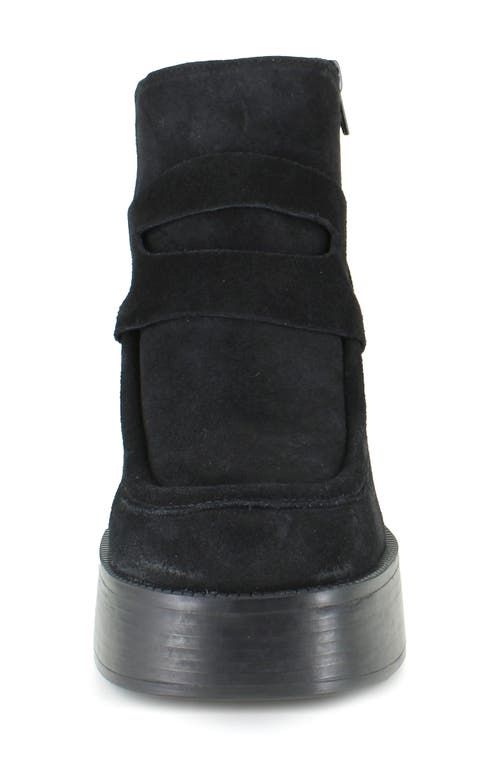 Ziginy Bertina Water Resistant Platform Bootie In Black Suede
