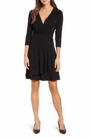 Karen Kane Puff Sleeve Jersey Faux Wrap Dress | Nordstrom