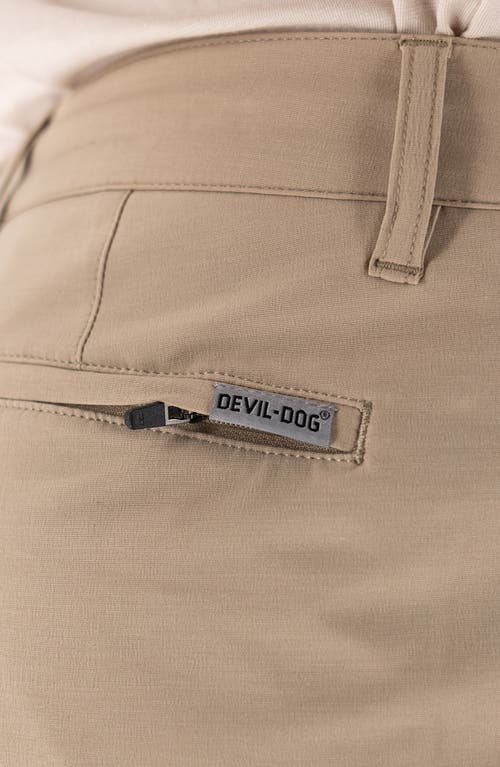 Shop Devil-dog Dungarees 8" Hybrid Shorts In Light Beige/khaki