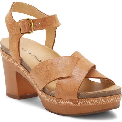 Lucky Brand Harvia Platform Sandal- Brown