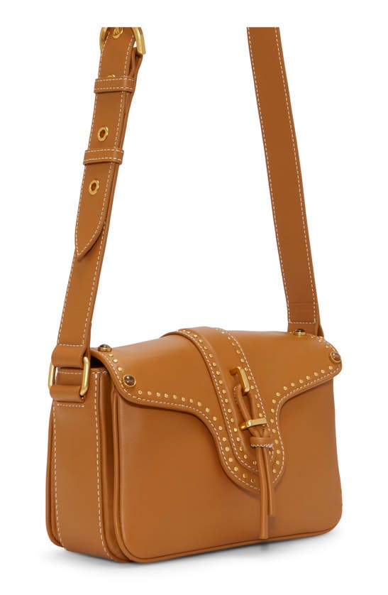 Shop Vince Camuto Macey Leather Crossbody Bag In Aged Rum Cowbos