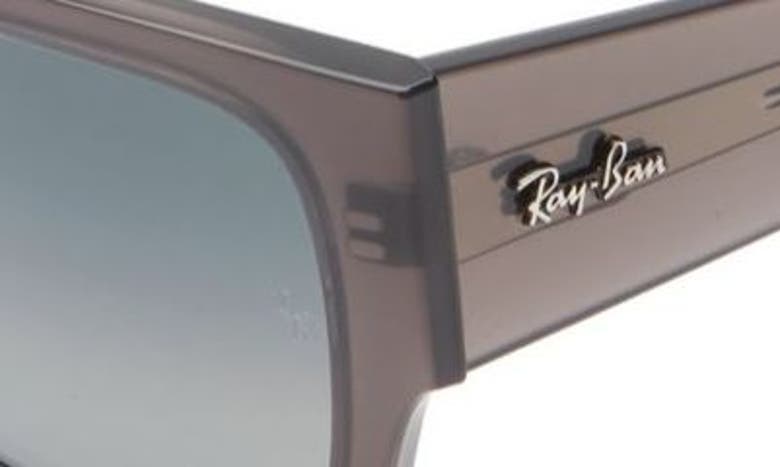 Ray Ban Carlos 56mm Polarized Rectangular Sunglasses In Grey Flash