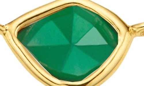 Shop Monica Vinader Siren Mini Nugget Pendant Necklace In Yellow Gold/green Onyx