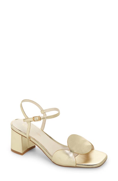 Sphere Ankle Strap Sandal in Gold Metallic Leather