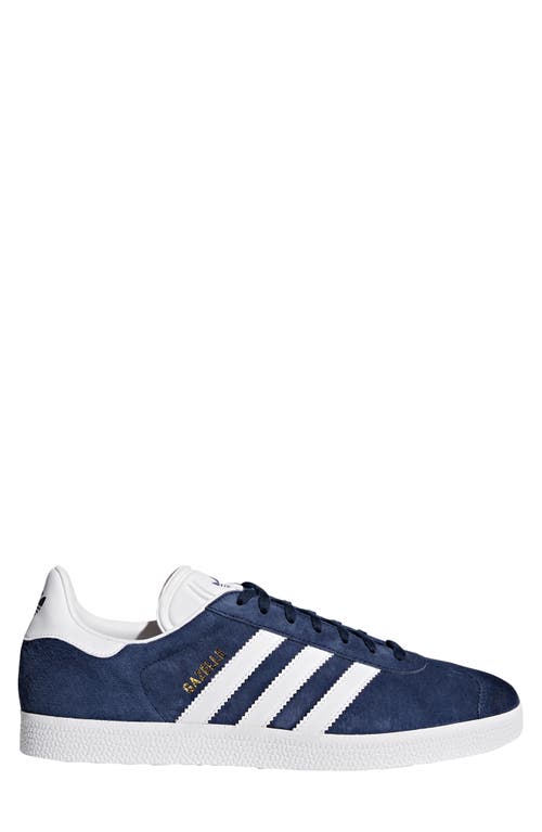 Shop Adidas Originals Adidas Gazelle Indoor Sneaker In Collegiate Navy/white/gold Met