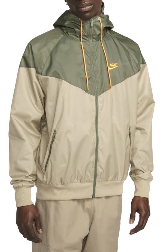 Nike Sportswear Windrunner Jacket In Khaki/medium Olive/sundial