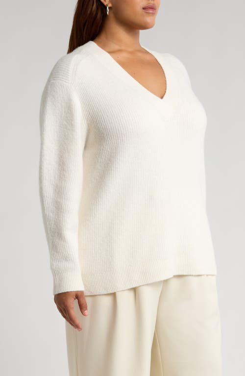 NORDSTROM NORDSTROM RIB V-NECK SWEATER 