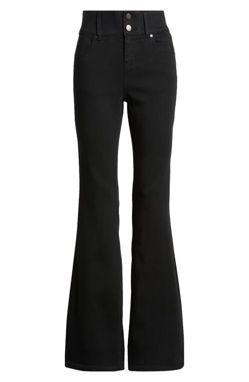 Shop 1822 Denim Fit & Lift High Waist Flare Jeans In Black