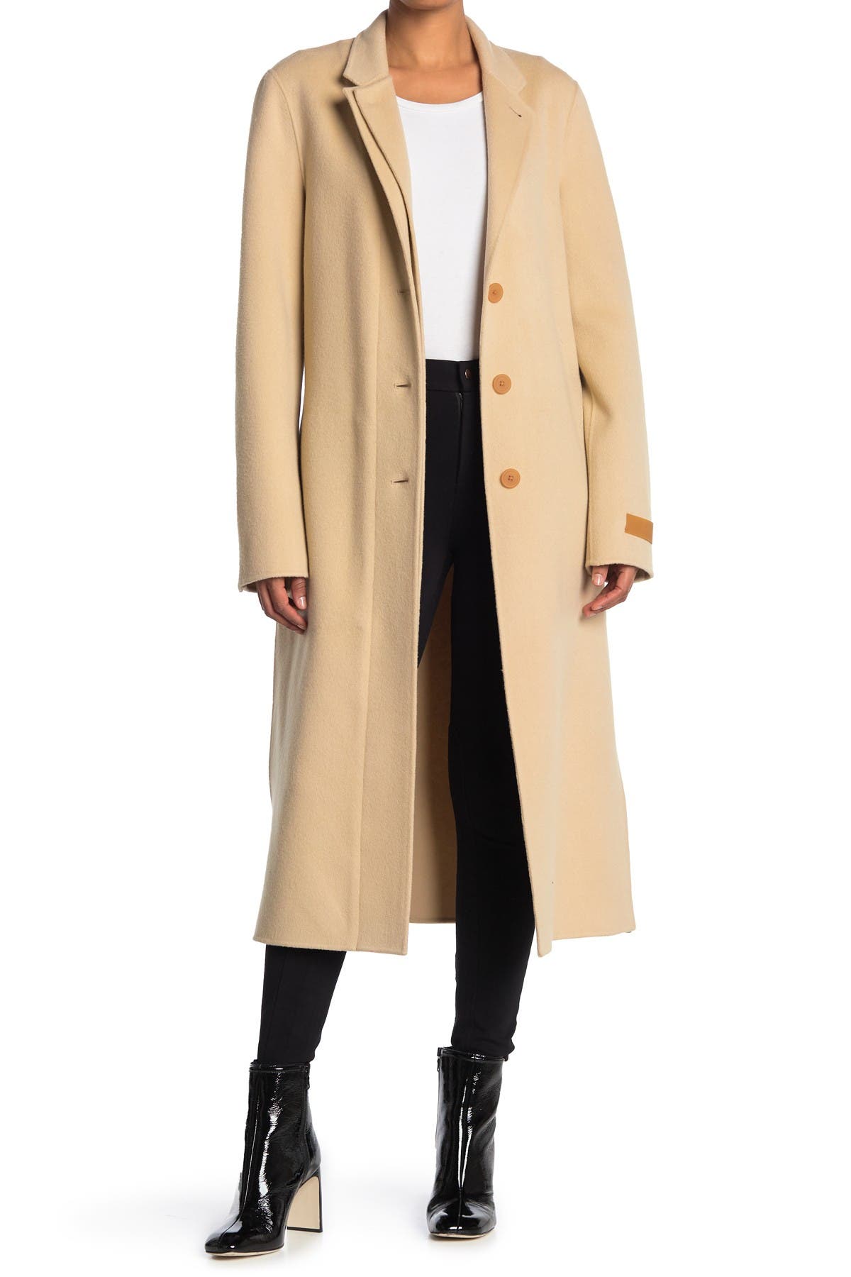 helmut lang wool blend coat