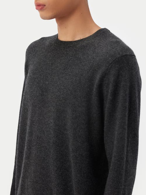 Shop Gobi Cashmere Crew Neck Sweater In Charcoal