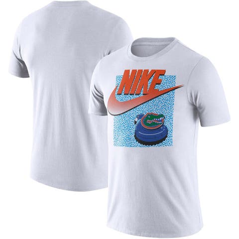 Women's Nike White Los Angeles Dodgers Hipster Swoosh Cinched Tri-Blend Performance Fashion T-Shirt