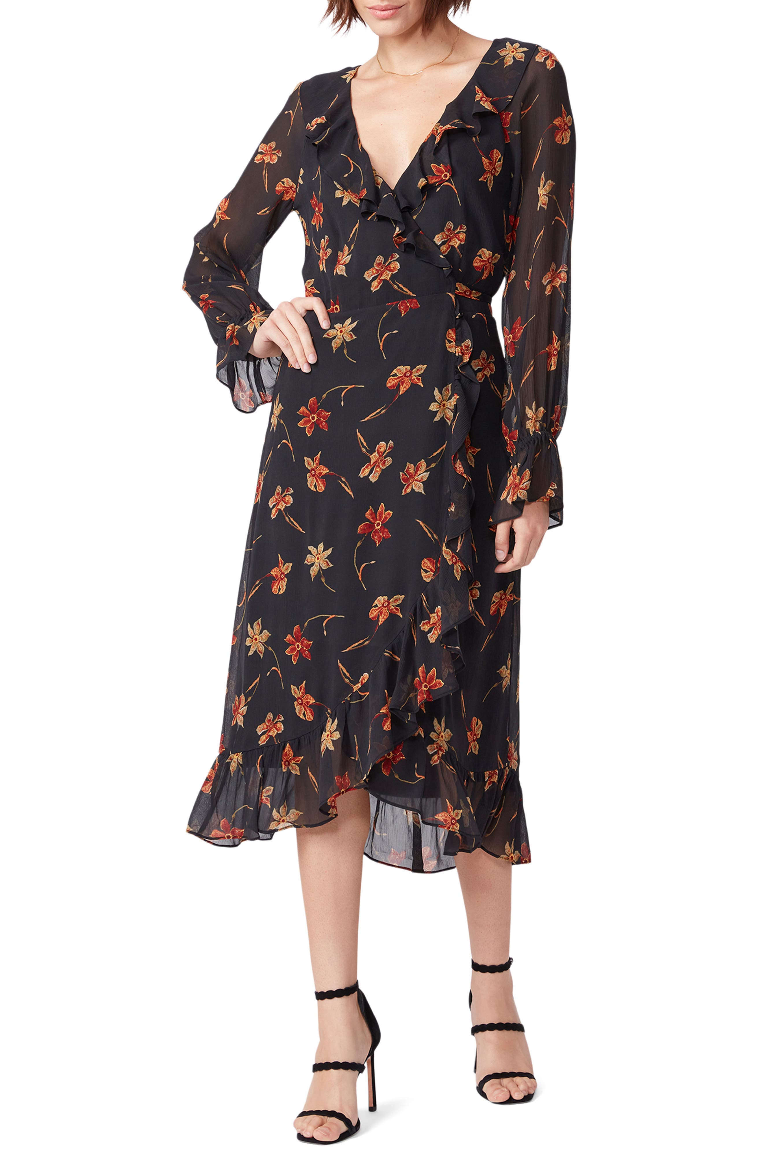 vittoria long sleeve silk dress paige