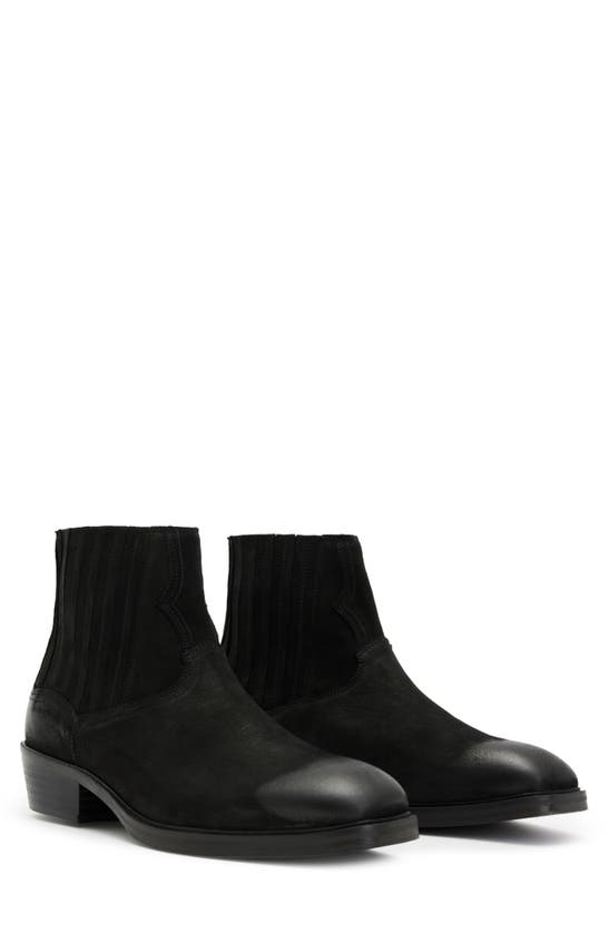 Allsaints Kallis Leather Boots In Black