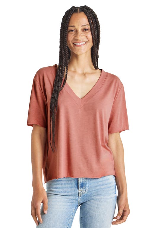 Shop Splendid Kacey V-neck T-shirt In Sunset