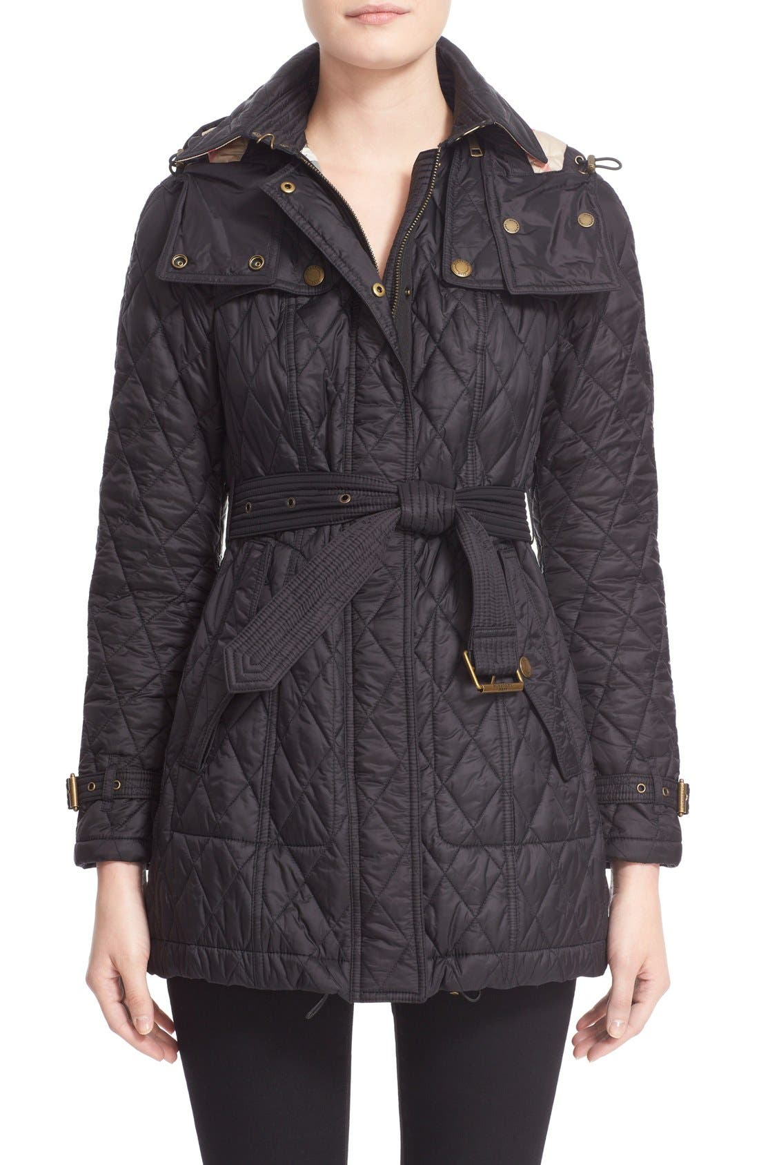 burberry finsbridge hooded quilted jacket