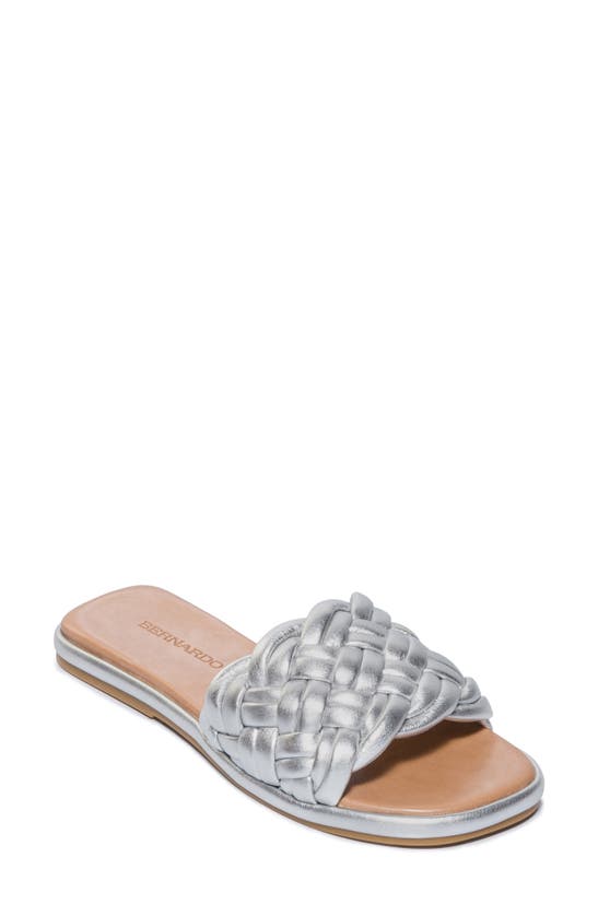 Shop Bernardo Footwear Troy Slide Sandal In Silver
