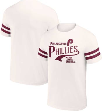 Darius Rucker Collection by Fanatics Men's Darius Rucker Collection by  Fanatics Cream Philadelphia Phillies Yarn Dye Vintage T-Shirt