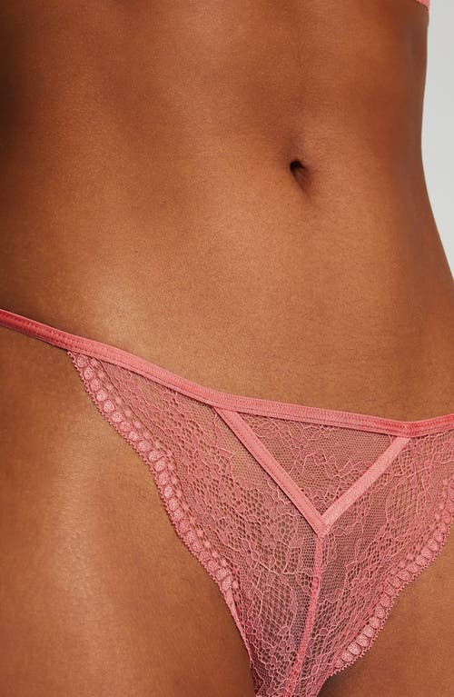 Shop Hunkemoller Hunkemöller Isabelle Lace G-string In Tea Rose