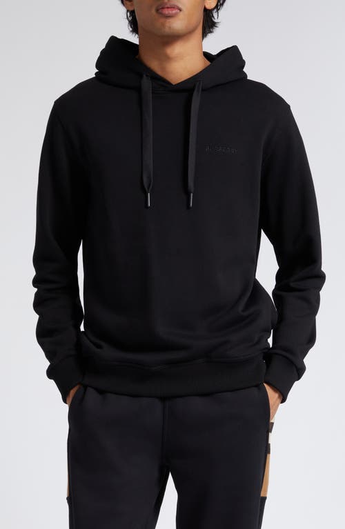 burberry Marks Equestrian Knight Cotton Hoodie Black at Nordstrom,