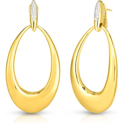 Roberto Coin Classico Oro Diamond Hoop Earrings