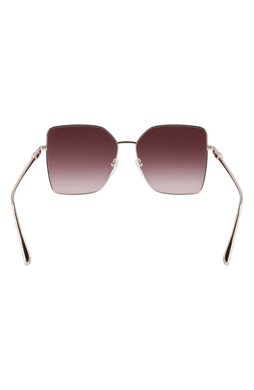 Longchamp Roseau 57mm Gradient Butterfly Sunglasses In Gold/gradient Brown