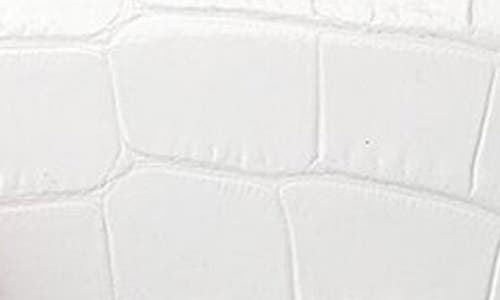 Persaman New York Marta Croc Embossed Satchel With Scarf In White
